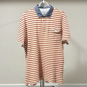 Jos. A. Bank 1905 Collection Men’s Tailored Fit Orange Stripe Polo Shirt
